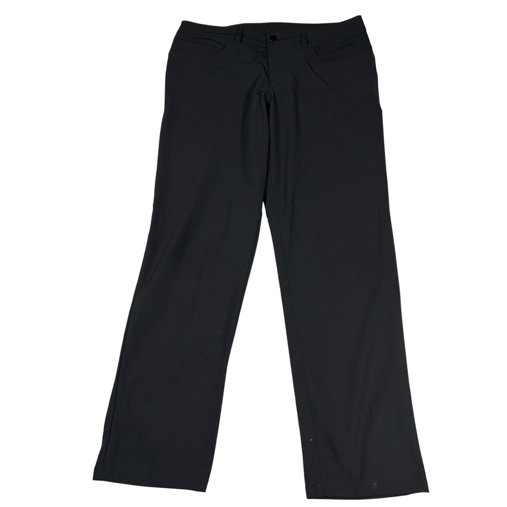 Lululemon Commission Slim Pant Mens 33 Black‎ Warpstreme Performance Trousers